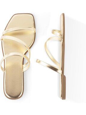 Chic Flat Sandals for Women - Square Open Toe Slide Style, Summer Essential